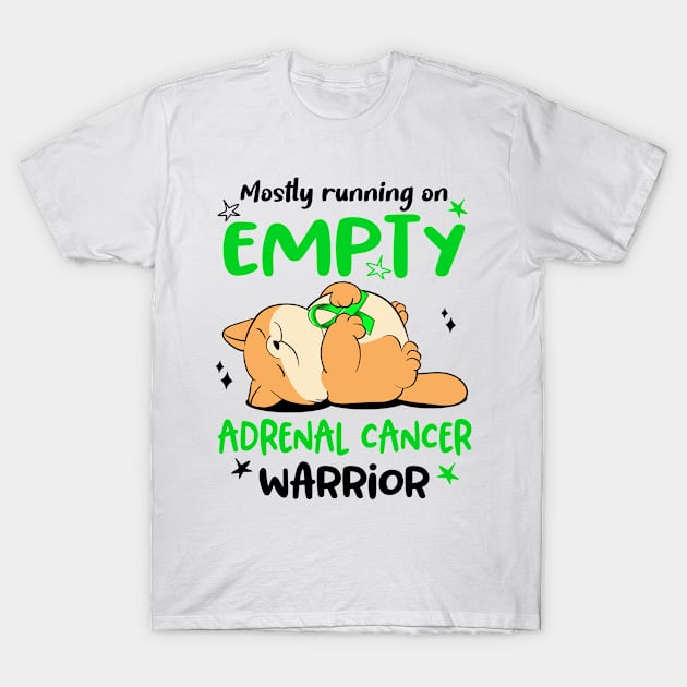 Mostly Running On Empty Adrenal Cancer Warrior T-Shirt by ThePassion99